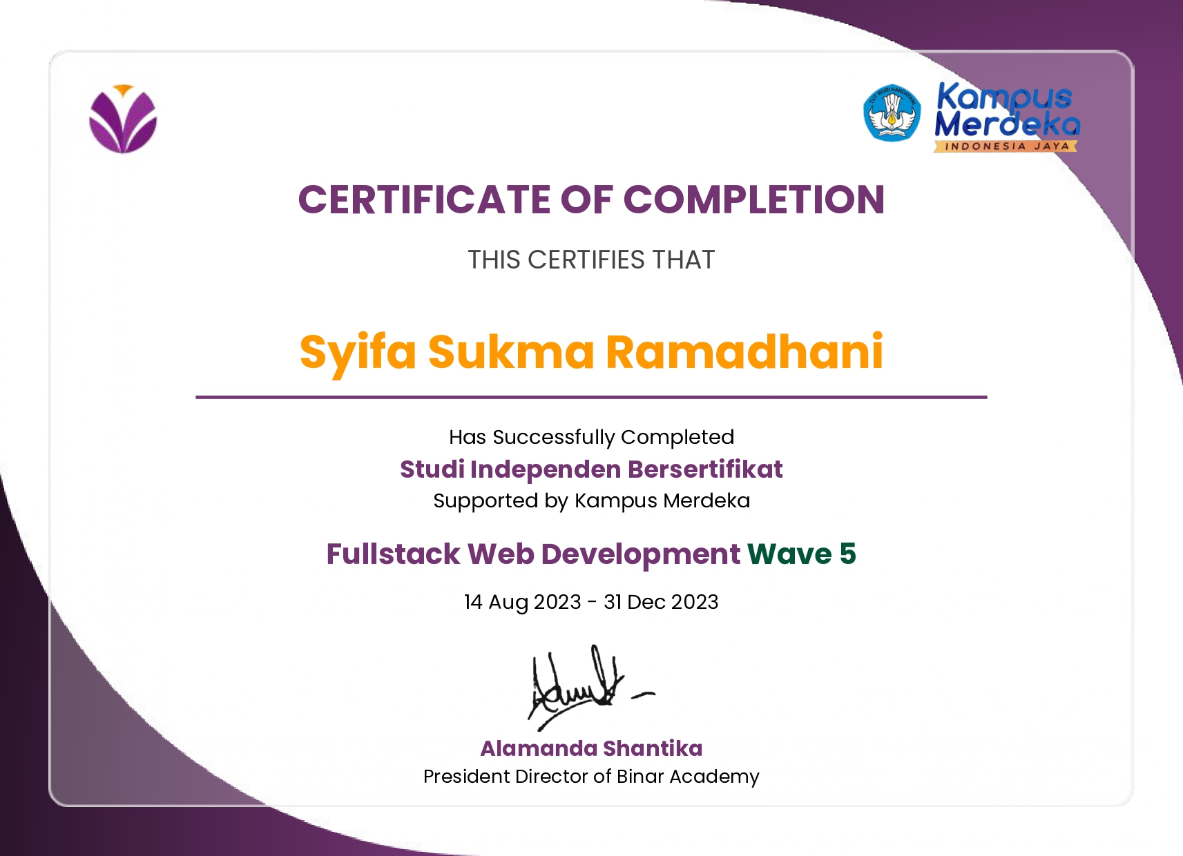 Fullstack Web Development